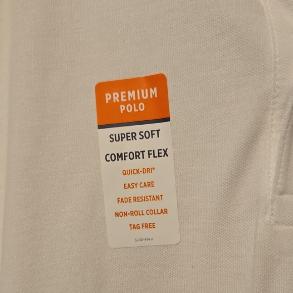 St. John's Bay Classic White Polo Shirt Essential Big And Tall 4XL - Picture 3 of 10